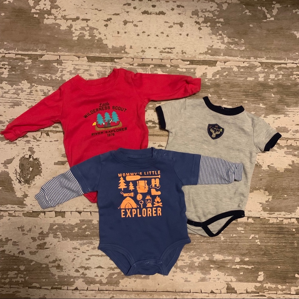 Little camper / explorer onesie bundle
